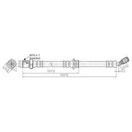 New PROTEX Hydraulic Hose - Rear For Subaru Forester 2002-2005 H3702