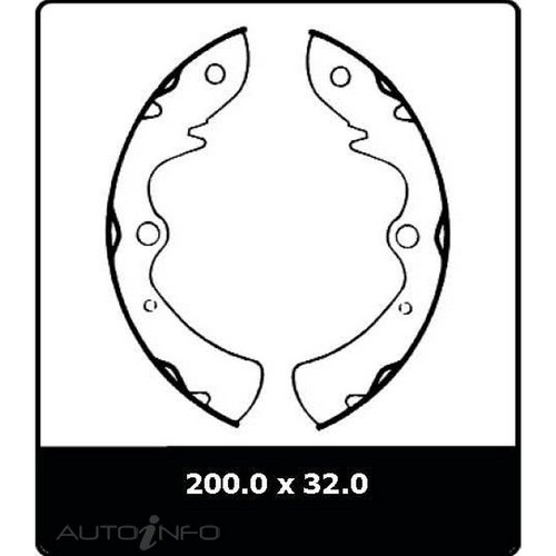 New PROTEX Brake Shoes - Rear For Mazda Capella 1970-1977 N1342