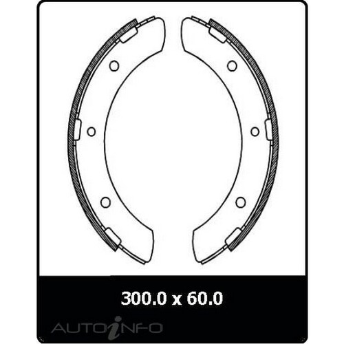 New PROTEX Brake Shoes - Rear For Mitsubishi Fuso Canter 1976-1988 N1561