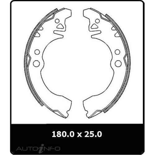 New PROTEX Brake Shoes - Rear For Daihatsu Charade 1987-2000 N1658