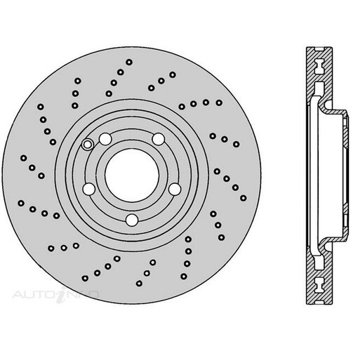 PROTEX Brake Disc Ultra Perf Rotor-Front For Mercedes Benz CLS350 CDI PDR1024HX