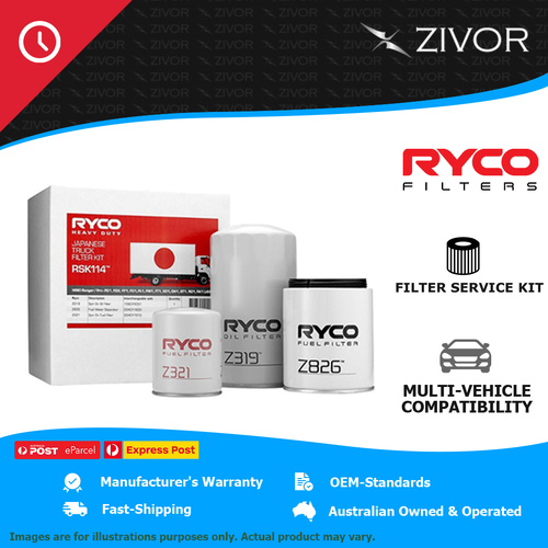 New RYCO Truck Filter Service Kit For HINO GT SERIES JHDFG8J 8.0L J08C RSK114