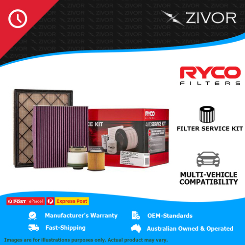 RYCO Filter Service Kit For FORD EVEREST UA II 3.2L Duratorq TDCi P5AT RSK58C