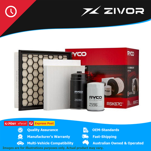 RYCO Filter Service Kit For LDV T60 PRO, LUXE, TRAILRIDER 2.8L #RSK67C