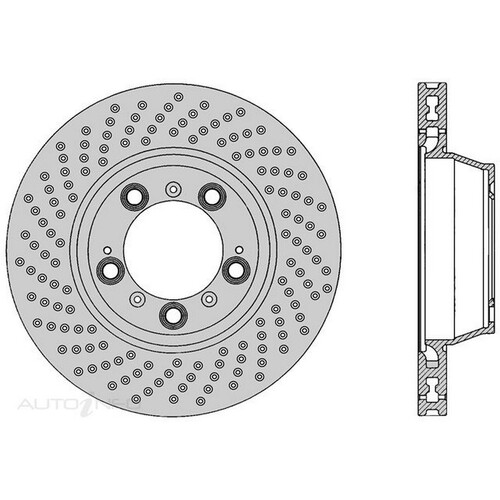 New PROTEX Brake Disc Ultra Select Rotor For Porsche 911 2004-2012 SDR1090X