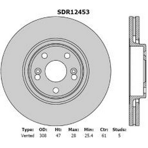 New PROTEX Brake Disc Ultra Select Rotor - Front For Renault Laguna SDR12453