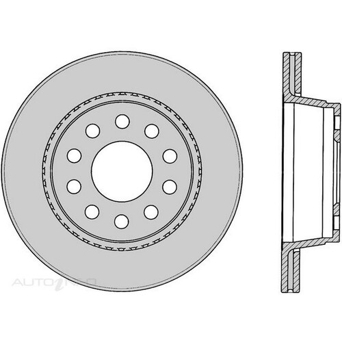 New PROTEX Brake Disc Ultra Select Rotor - Rear For Audi TT 1990-1992 SDR12804