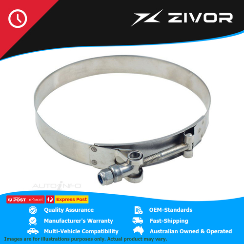 New RACEWORKS Stainless T-Bolt Clamp To Suit 4.5"/114mm Hose (121-129mm) RWC-450