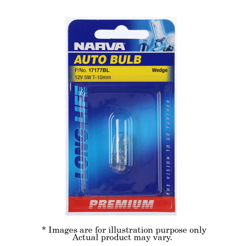 New NARVA W5W Wedge Base W2.1x9.5d Premium Interior Globe 12V 5W 17177BL