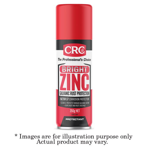 New CRC Bright Zinc Galvanic Rust Protection Aerosol 350Gm 2087