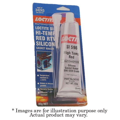 New LOCTITE SI 596 High Temp Red Superflex RTV 85g 287421