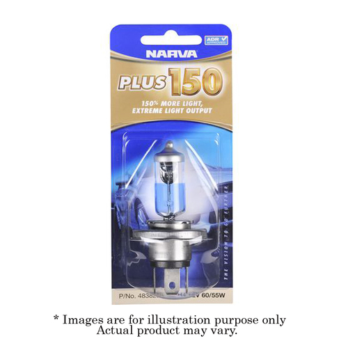 New NARVA H4 12V P43T PLUS150 Single Performance Globe 48382BL