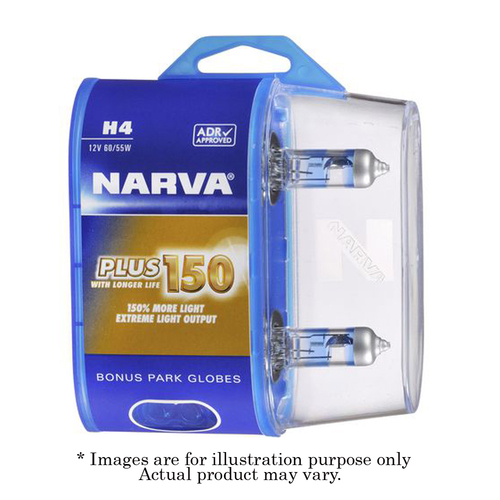 New NARVA H4 12V P43T PLUS150 Performance Globe Twin pack 48382BL2