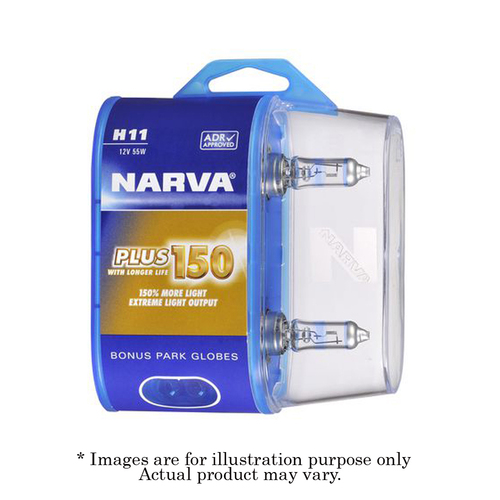 New NARVA H11 12V PGJ19-2 PLUS150 Twin Pack Performance Globe 48388BL2