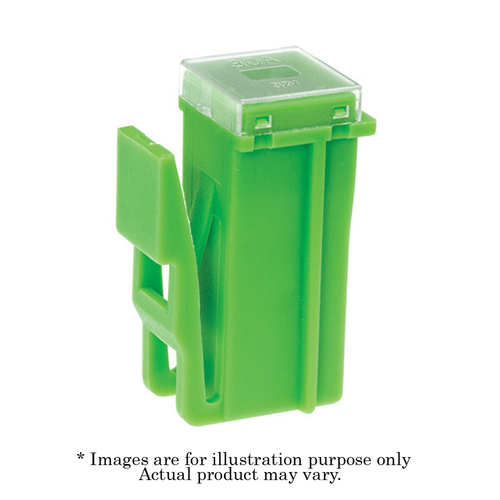 NARVA 30A Fusible Link Female Mini Fuse Plug with Lock - Green 10 Piece 53530