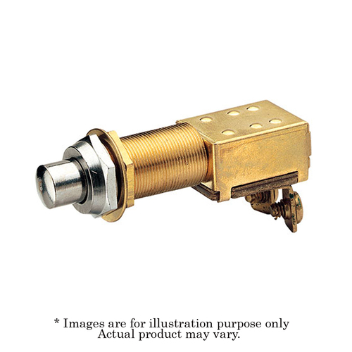 NARVA 12V Non Illuminated Metal Momentary 15A On SPST Push Button Switch 60031BL