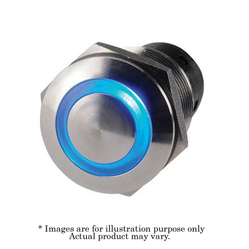 New NARVA 12 to 24V Blue LED Illuminated Push Button Off/On SPST Switch 60074BL