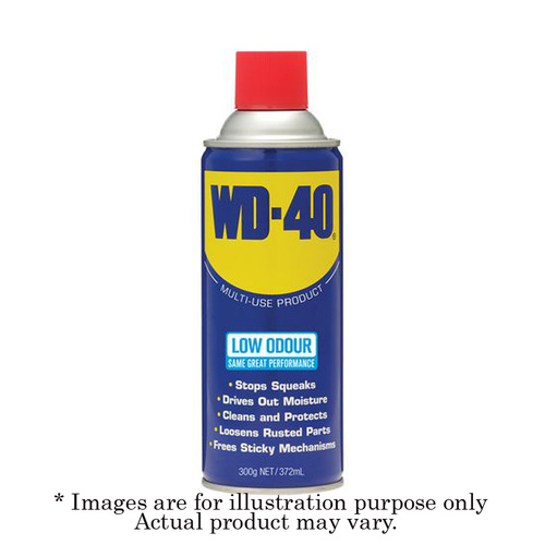 New WD-40 Low Odour, Dries Moisture & Rust Reduction 300gm 61176