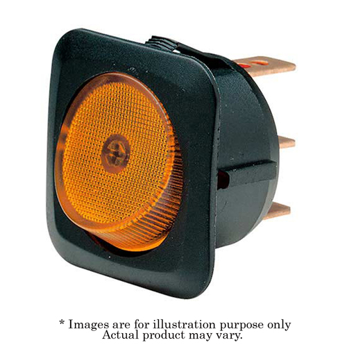 New NARVA 12V Amber Illuminated 25A Off/On SPST Rocker Switch 62051BL