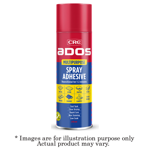 New CRC ADOS Multi-purpose Ultra High Strength Spray Adhesive 210ml 8015