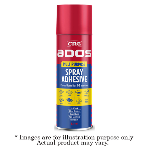 New CRC ADOS Multi-purpose Ultra High Strength Spray Adhesive 575ml 8017