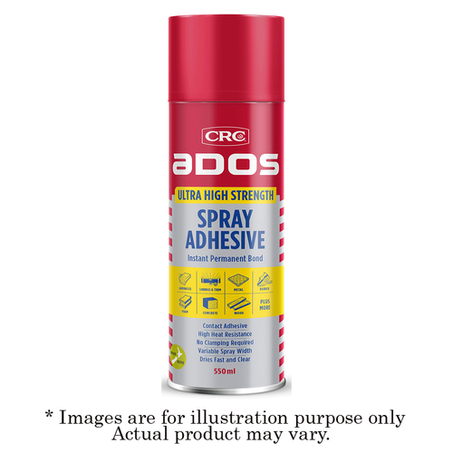 New CRC ADOS Multi-purpose Ultra High Strength Spray Adhesive 550ml 8180