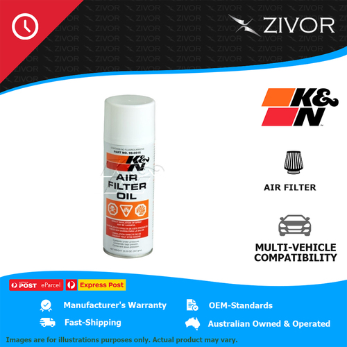 New K&N Air Filter Oil 350ml Spray - 1 Year Warranty #99-0516
