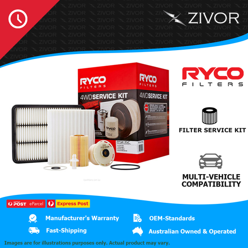 RYCO 4WD Filter Service Kit For TOYOTA LANDCRUISER VDJ79R 4.5L 1VD-FTV RSK15C