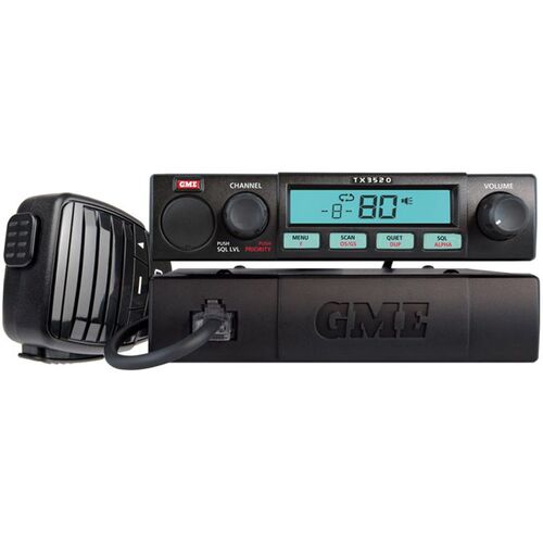 New GME UHF CB Radio Remote Mount 5-Watt 80 Channel 12 Volt #TX3520S