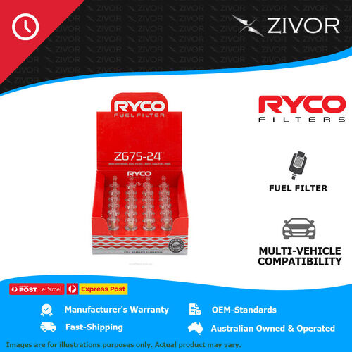 New RYCO Premium Efficient Flow Quality Fuel Filter 6x8mm Thread 24 Pcs Z675-24