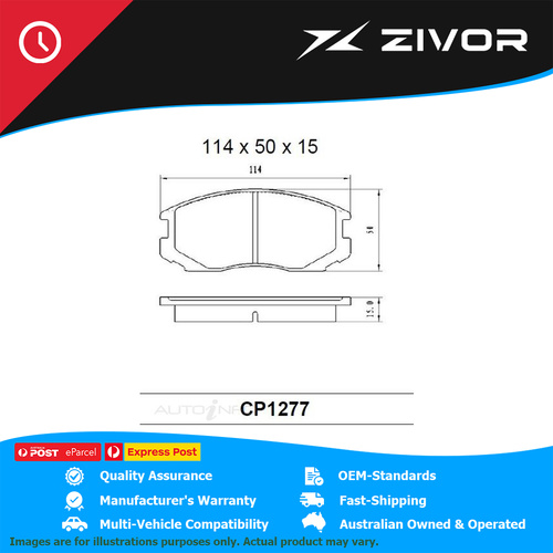 PREMIER Ceramic DB1277 Brake Pads For PROTON WIRA AEROBACK. 1.5L 4G15 #CP1277