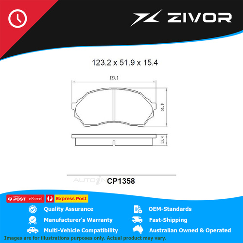 PREMIER Ceramic DB1358 Brake Pads For MAZDA 323 PROTEGE BJ 1.6L ZM #CP1358
