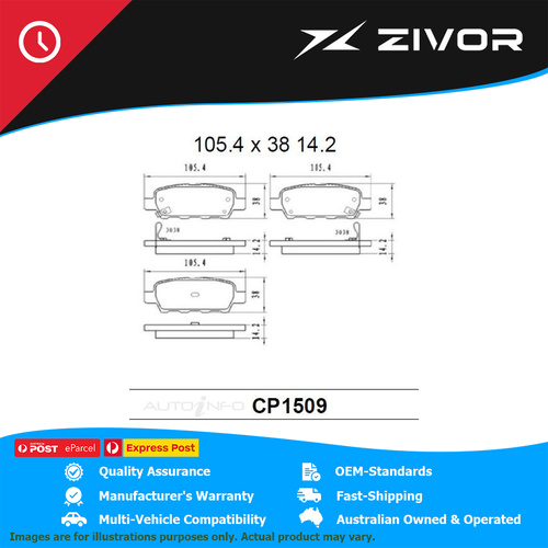 PREMIER Ceramic DB1509 Brake Pads For SUZUKI GRAND VITARA PRESTIGE JT #CP1509