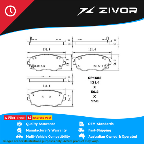 PREMIER Ceramic DB1682 Brake Pads For MAZDA MAZDA6 DIESEL GG 2.0L RF #CP1682
