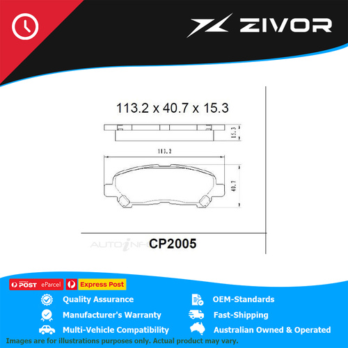 PREMIER Ceramic DB2005 Brake Pads For TOYOTA KLUGER GSU45R 3.5L 2GRFE #CP2005