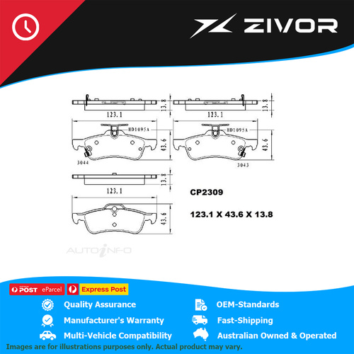 PREMIER Ceramic DB2309 Brake Pads For HONDA CIVIC DTI-S FK 1.6L N16A1 #CP2309