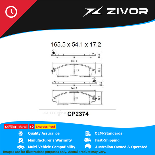 PREMIER Ceramic DB2374 Brake Pads For NISSAN NAVARA 2.3L YS23DDTT (M9T) #CP2374