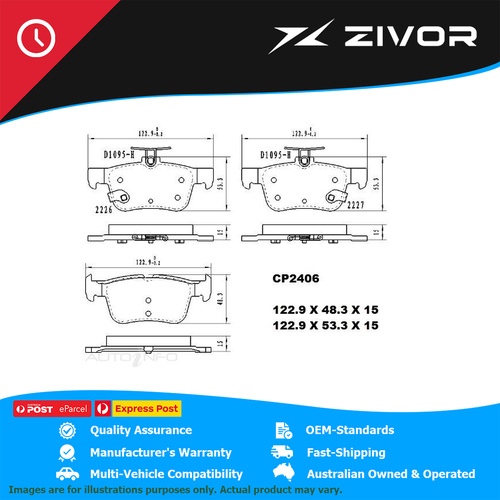 PREMIER Ceramic DB2406 Brake Pads For FORD MONDEO TITANIUM, TREND MD #CP2406