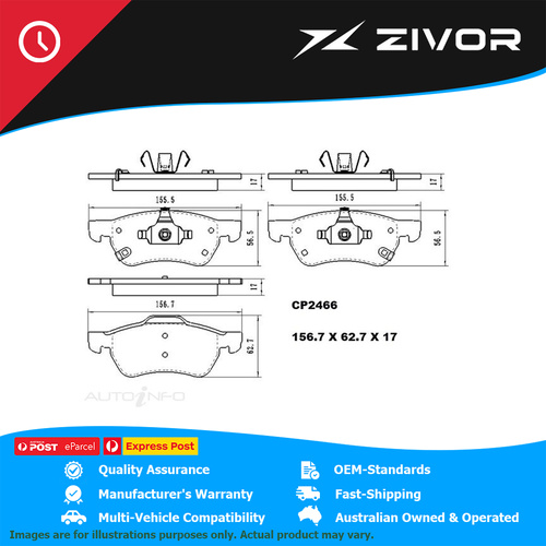 PREMIER Ceramic DB2466 Brake Pads For MG ZST 1.5L NSE 2021-On #CP2466