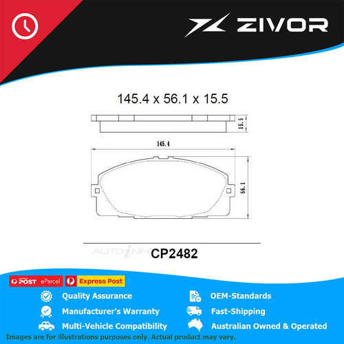 PREMIER Ceramic DB2482 Brake Pads For TOYOTA REGIUS 2.7L 2TRFE 2005-On #CP2482