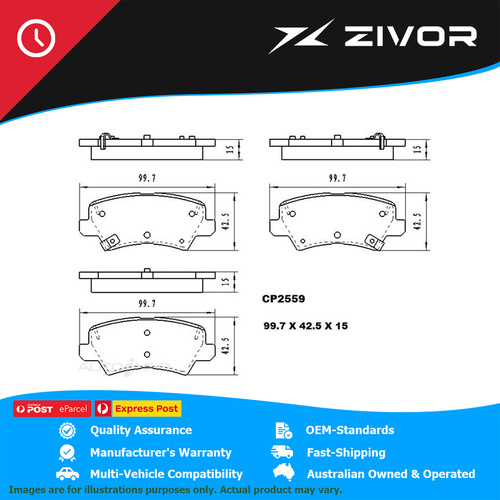 PREMIER Ceramic DB2559 Brake Pads For KIA PICANTO S, SPORT, X-LINE JA #CP2559