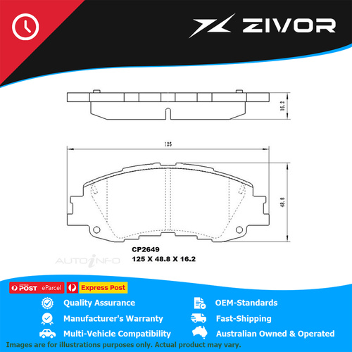 PREMIER Ceramic DB2649 Brake Pads For TOYOTA YARIS HYBRID MXPH10R #CP2649