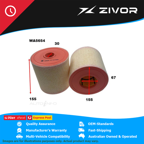 WESFIL Air Filter For AUDI A6 40 TFSI MHEV C8 DKYA 2019-2020 #WA5654