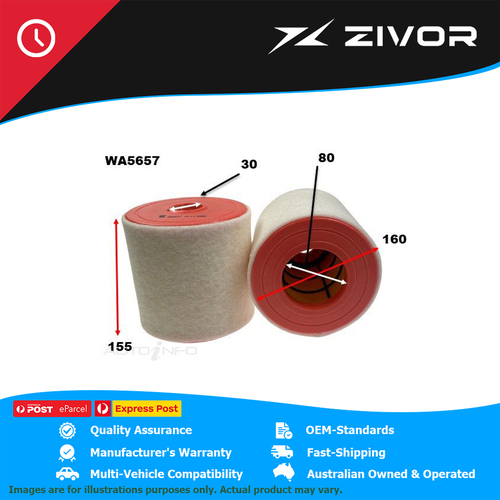 WESFIL Air Filter For AUDI A7 SPORTBACK 45 TFSI QUATTRO MHEV 4K #WA5657