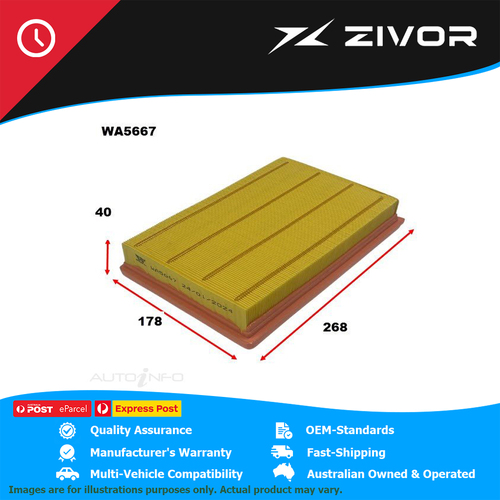 WESFIL Air Filter For MERCEDES BENZ VITO VS20 SWB 116CDI 2022-On #WA5667