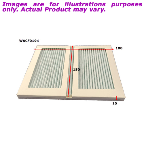 New WESFIL Cabin Filter For Toyota Landcruiser 4.5L V8 TD WACF0194
