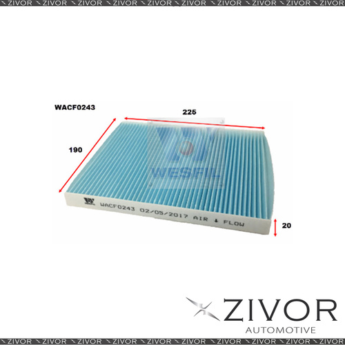 New WESFIL CABIN Filter For FOTON Tunland 2.8L TD 11/12-on -WACF0243
