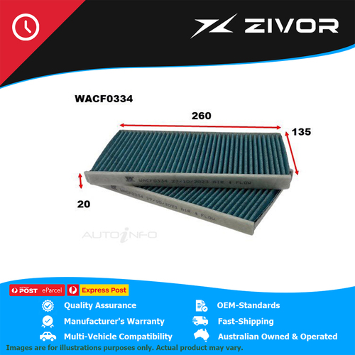 WESFIL Cabin Air Filter For TOYOTA BZ4X PURE XEAM10R ELEC 2023-On #WACF0334