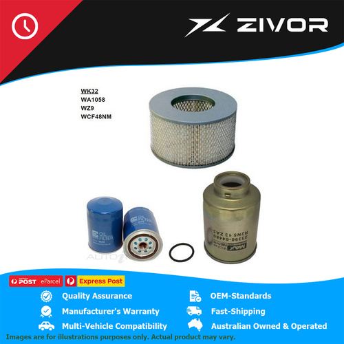 WESFIL Filter Service Kit For TOYOTA HILUX LN172R 3.0L 5LE 2000-2004 #WK32