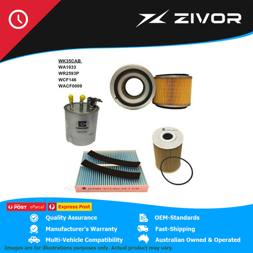 WESFIL Filter Service Kit For NISSAN PATROL ST COIL SPRING GU, Y61 3.0L #WK35CAB